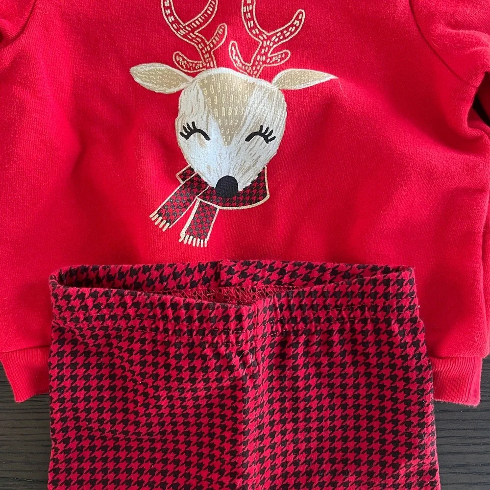 Baby Reindeer Sweater & Pants Outfit (9M)